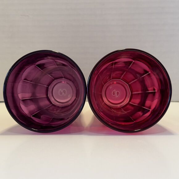 Circleware by Pasabahce Set of 2, 11 Oz Tumblers Glasses Gem Colors Red/Purple - Picture 4 of 11